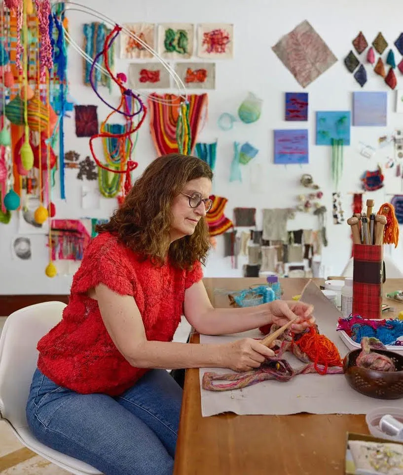 Evelyn Politzer in her studio
