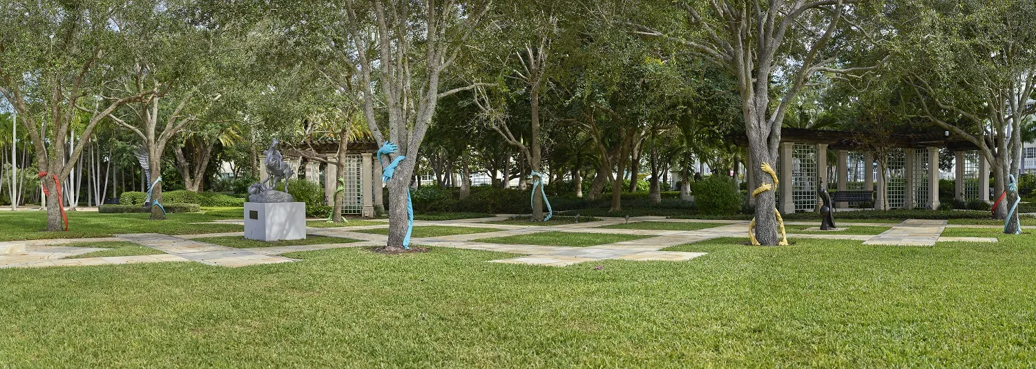 Tree Huggers horizontal panorama at Four Arts