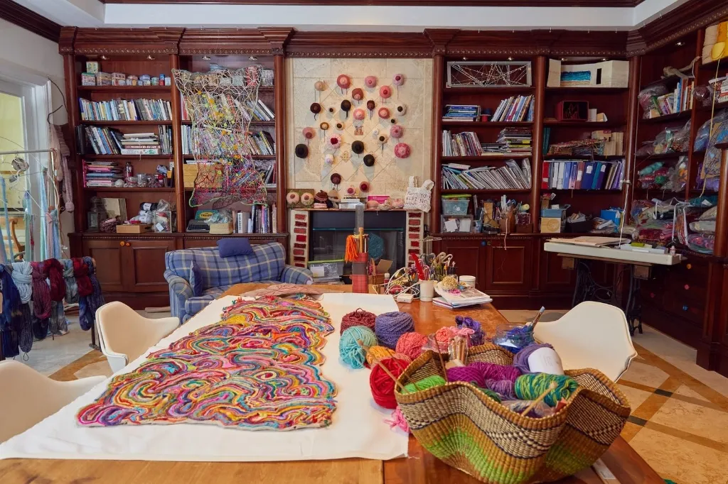 Evelyn Politzer's creative studio and workspace featured in Hyperallergic View from the Easel