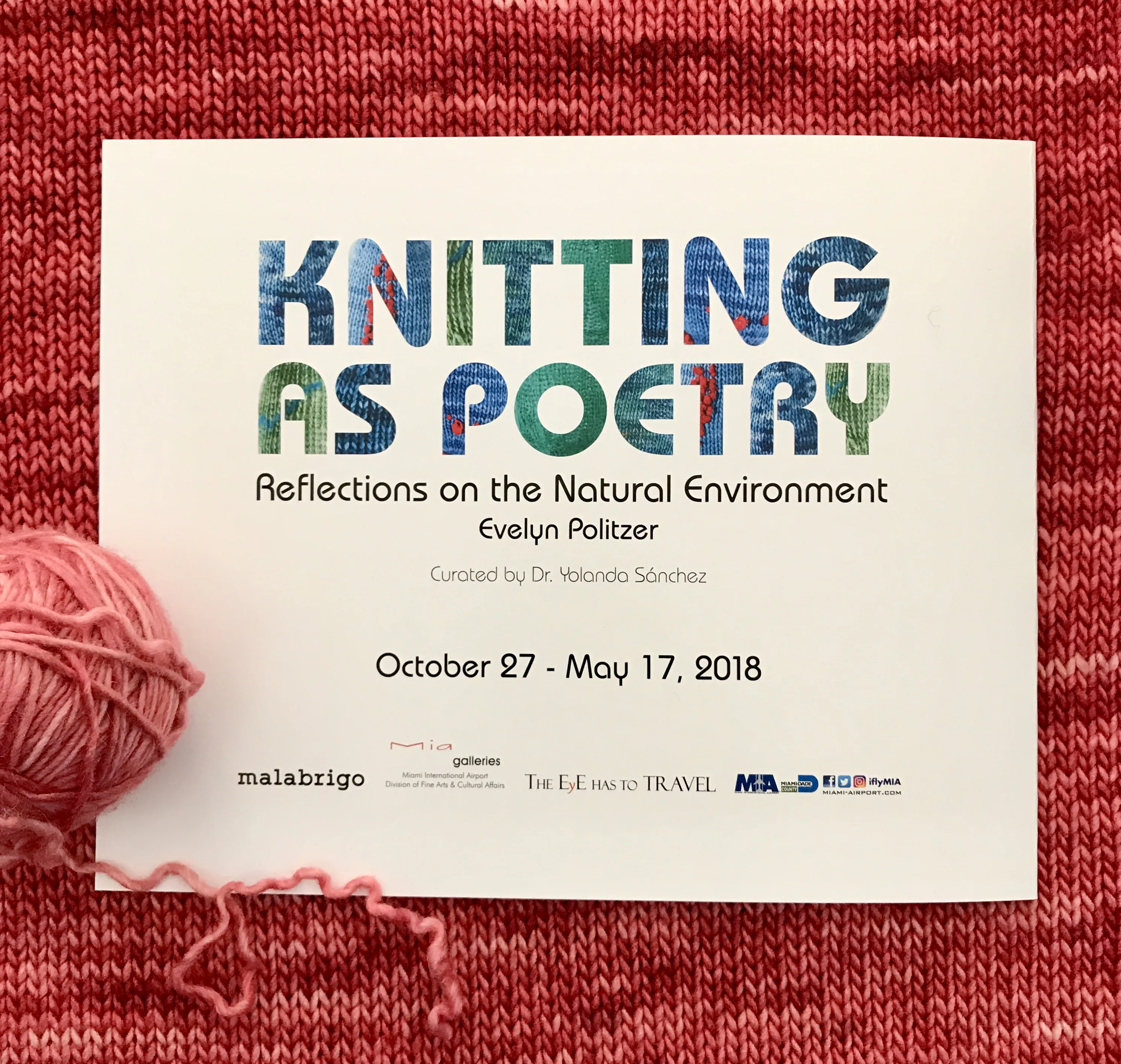 Exhibition brochure cover for Knitting as Poetry
