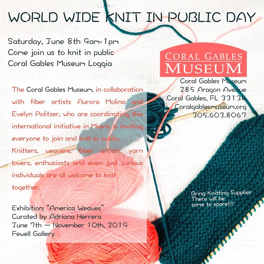 Knit in public day FAMA collective event