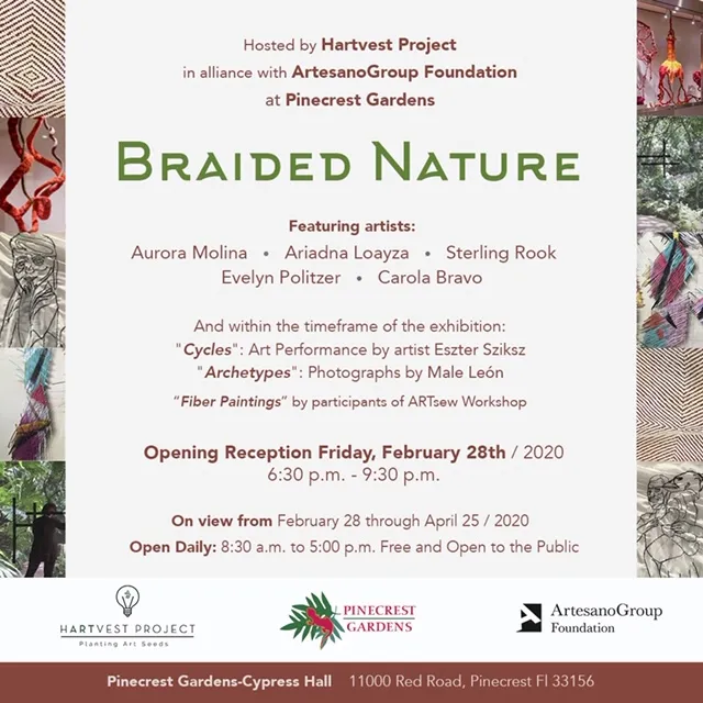 Braided Nature exhibition invitation card