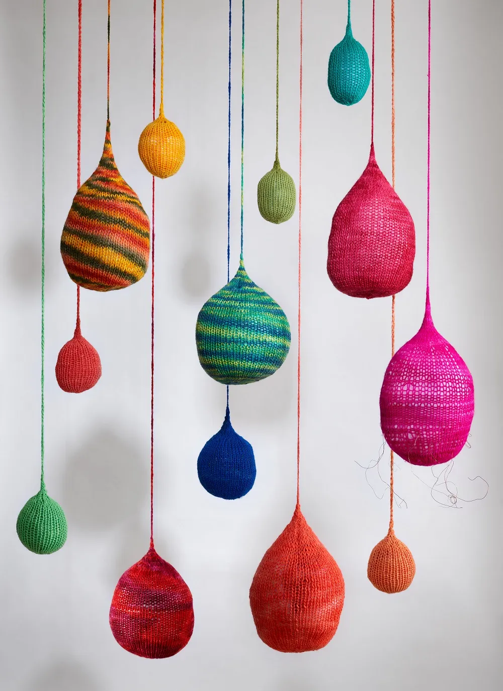 "The Color of Music." 2020. Hand knit. Recycled fiber filling.